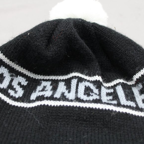 Vintage LA Kings Beanie / Toque - Wrap Script Wool Blend - Adult One Size - Picture 2 of 6